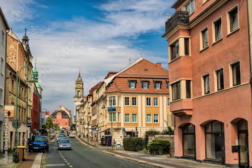 bautzen, deutschland - stadtbild mit reichenturm im hintergrund