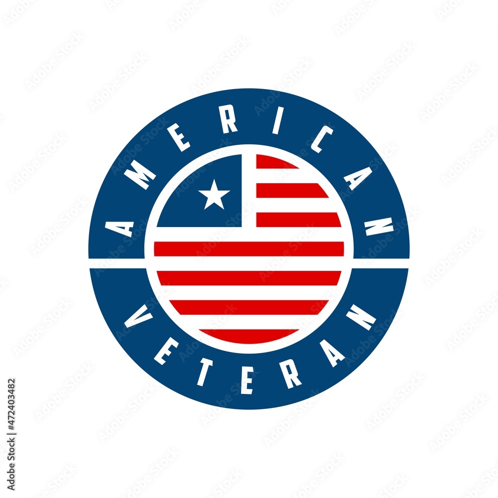 American Flag Emblem logo design American Flag Emblem logo design