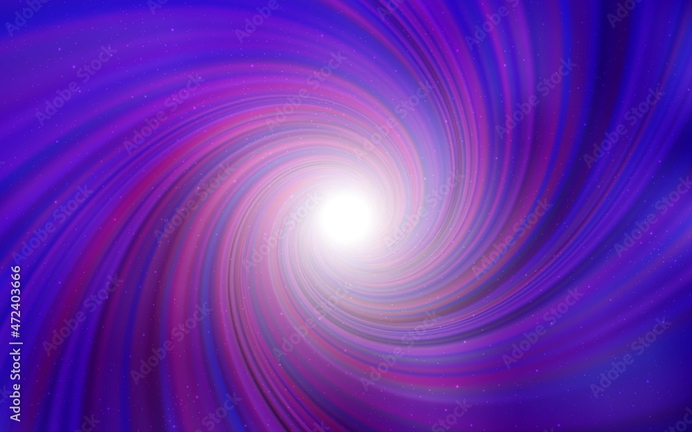 Fototapeta premium Light Purple vector background with galaxy stars.