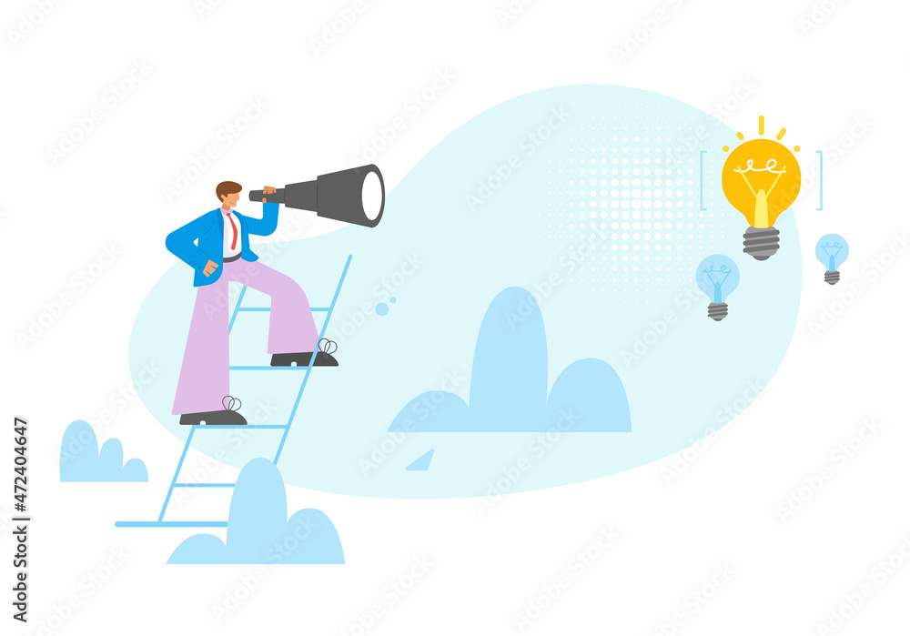Obraz premium Discover opportunities concept vector illustration white background.