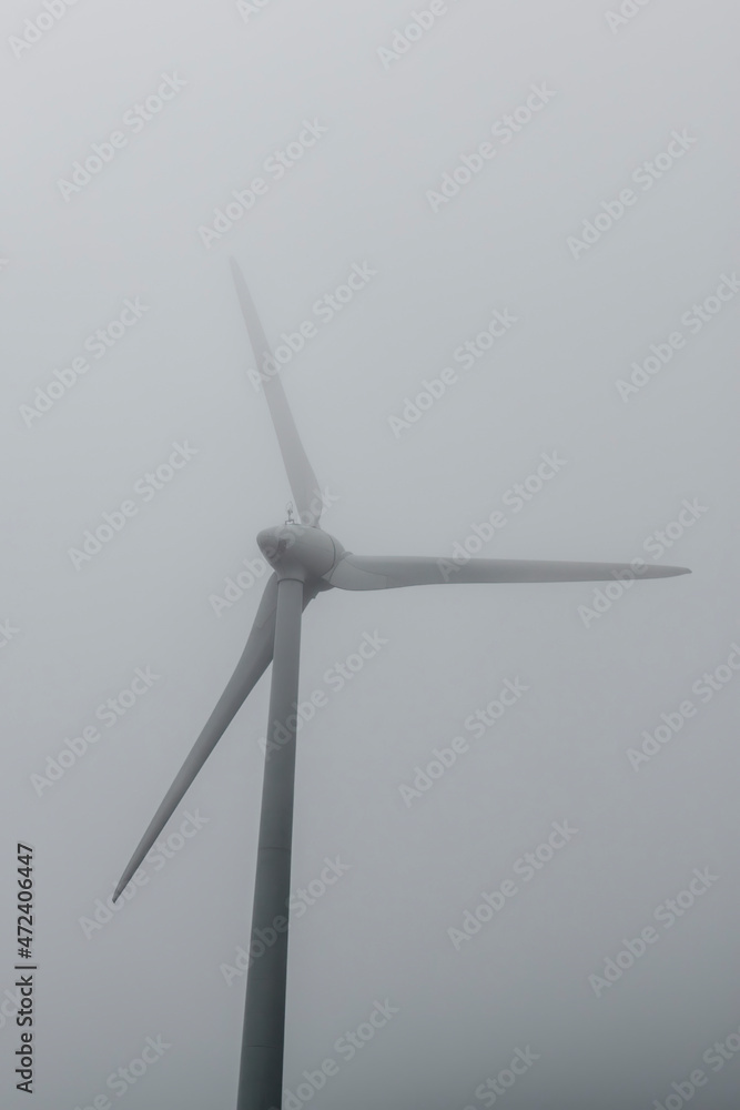Wind generator in the mist Wind generator in the mist