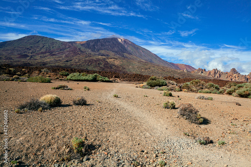 Martian landscapes near the Teide volcano. Tenerife island. 
