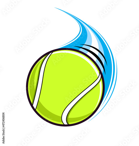 fast paced flying tennis ball