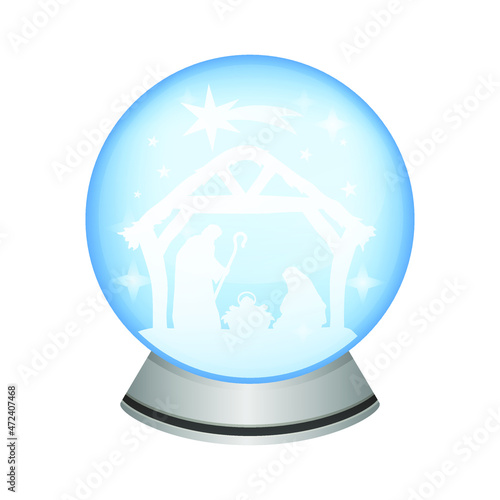Christmas Ball Emoji Icon Illustration Sign. Winter Decoration Vector Symbol Emoticon Design Vector Clip Art.
