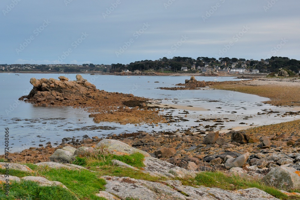 beautiful seascape at Port-Blanc Penvenan in Brittany France