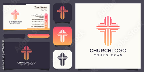 clean church cross sign for a modern church sign.