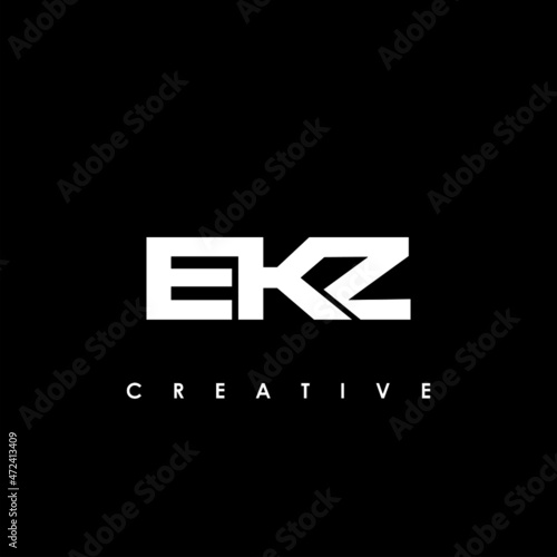 EKZ Letter Initial Logo Design Template Vector Illustration