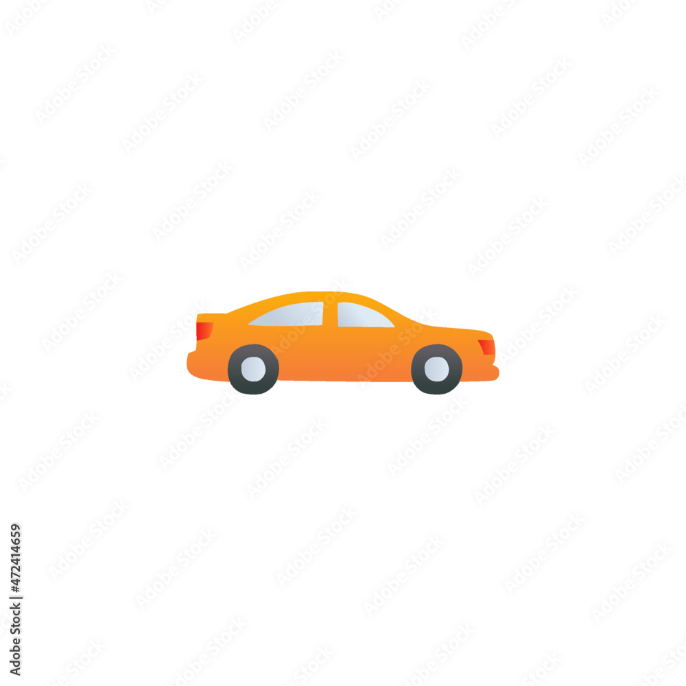sedan icon, Auto, automobile, car, vehicle symbol in gradient color, isolated on white background