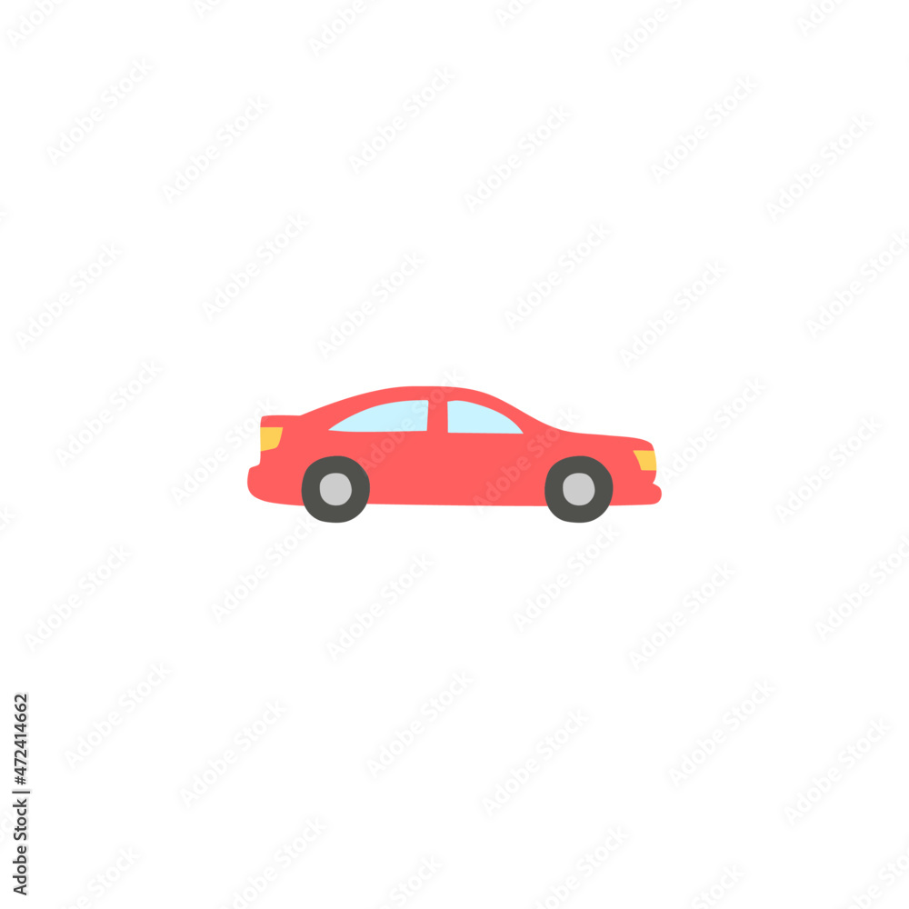 sedan icon, Auto, automobile, car, vehicle symbol in color icon, isolated on white background 