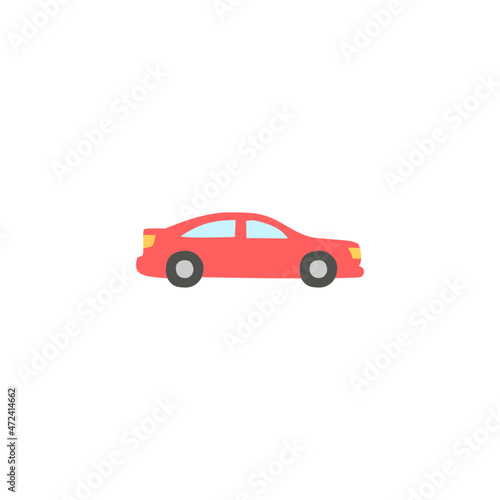 sedan icon, Auto, automobile, car, vehicle symbol in color icon, isolated on white background 