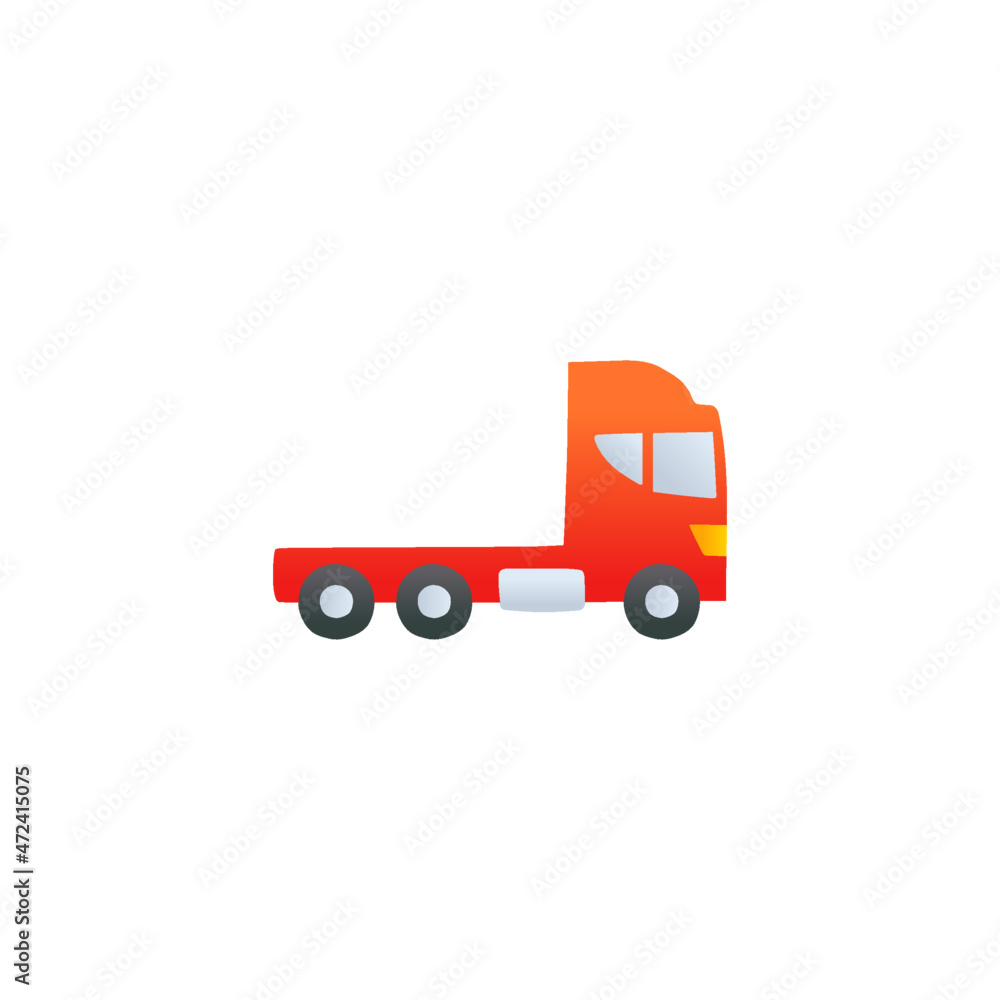 Fototapeta premium cargo, haulage, shipping truck icon in gradient color, isolated on white background