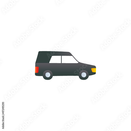cemetery car icon. funeral, grave car symbol in gradient color, isolated on white background