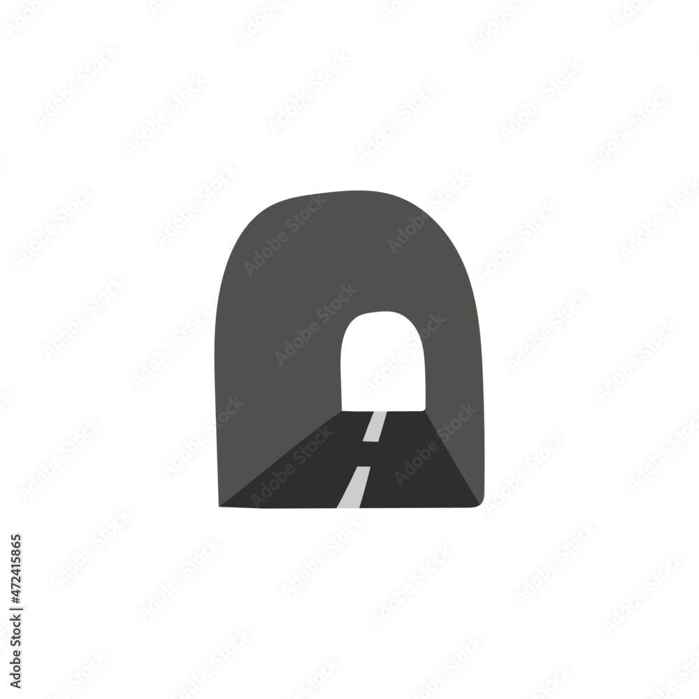 underpass icon  in color icon, isolated on white background 
