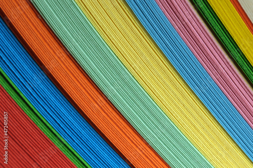 Bundle of multicolored stationery