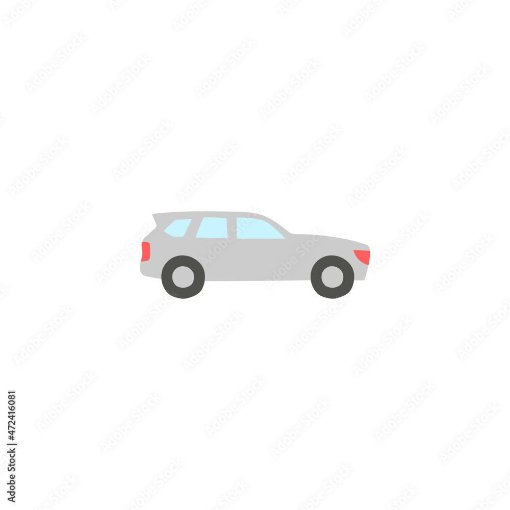 offroad car icon in color icon, isolated on white background