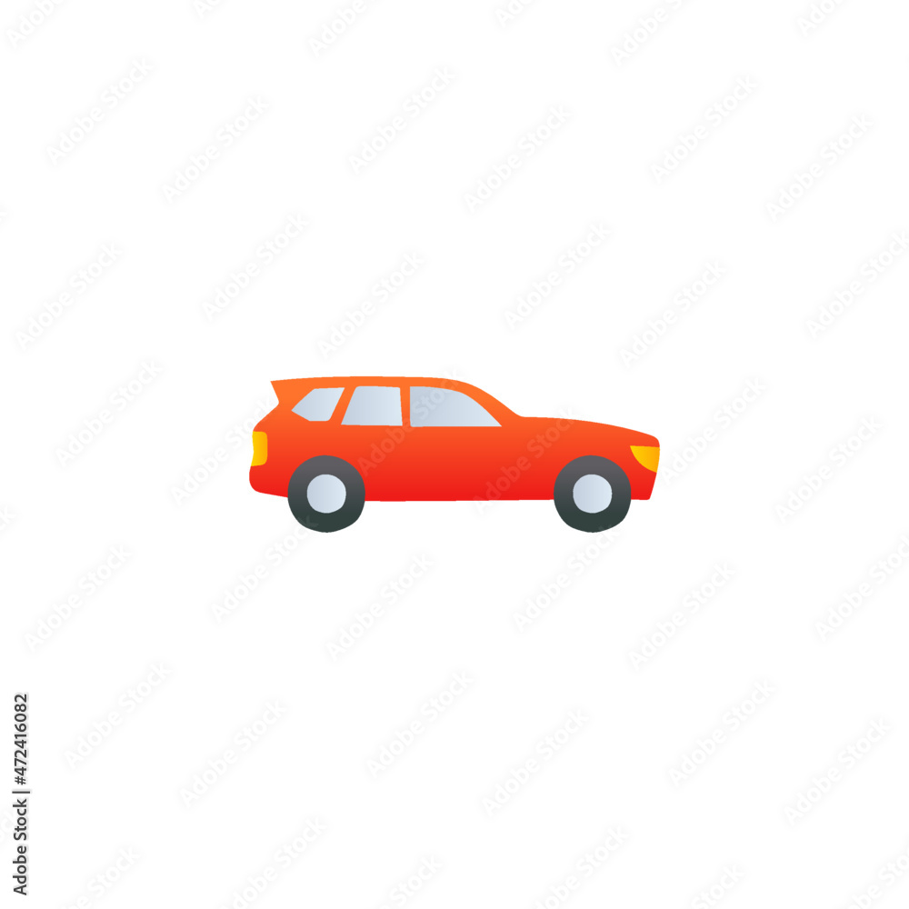 offroad car icon in gradient color, isolated on white background