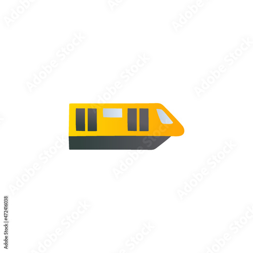 monorail train icon in gradient color, isolated on white background photo