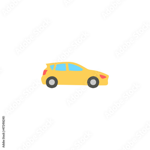 hatchback car icon in color icon, isolated on white background 