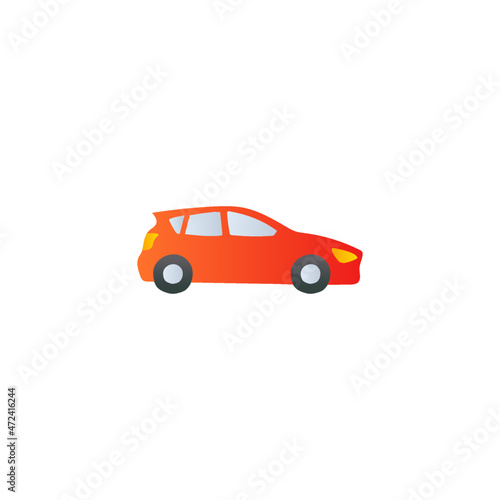 hatchback car icon in gradient color  isolated on white background