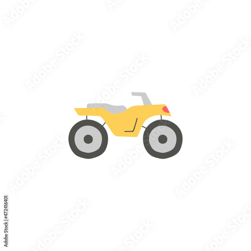 atv vehicle icon in color icon, isolated on white background 