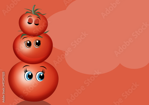 illustration of cartoon tomatoes