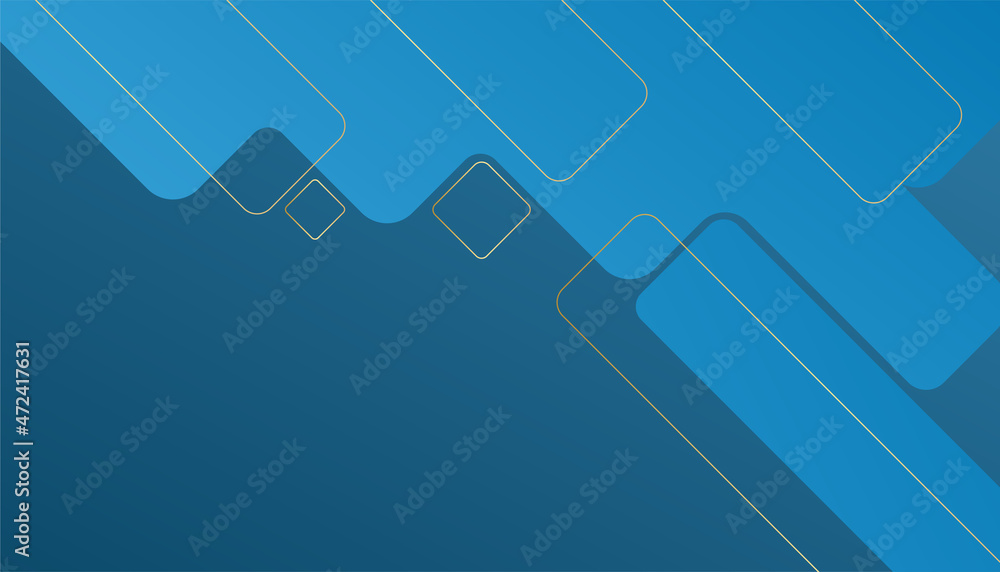 Naklejka premium Paper layer circle blue abstract background. Curves and lines use for banner, cover, poster, wallpaper, design with space for text.