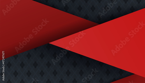 Abstract modern 3d red black background with triangle arrow geometric overlap shape elements