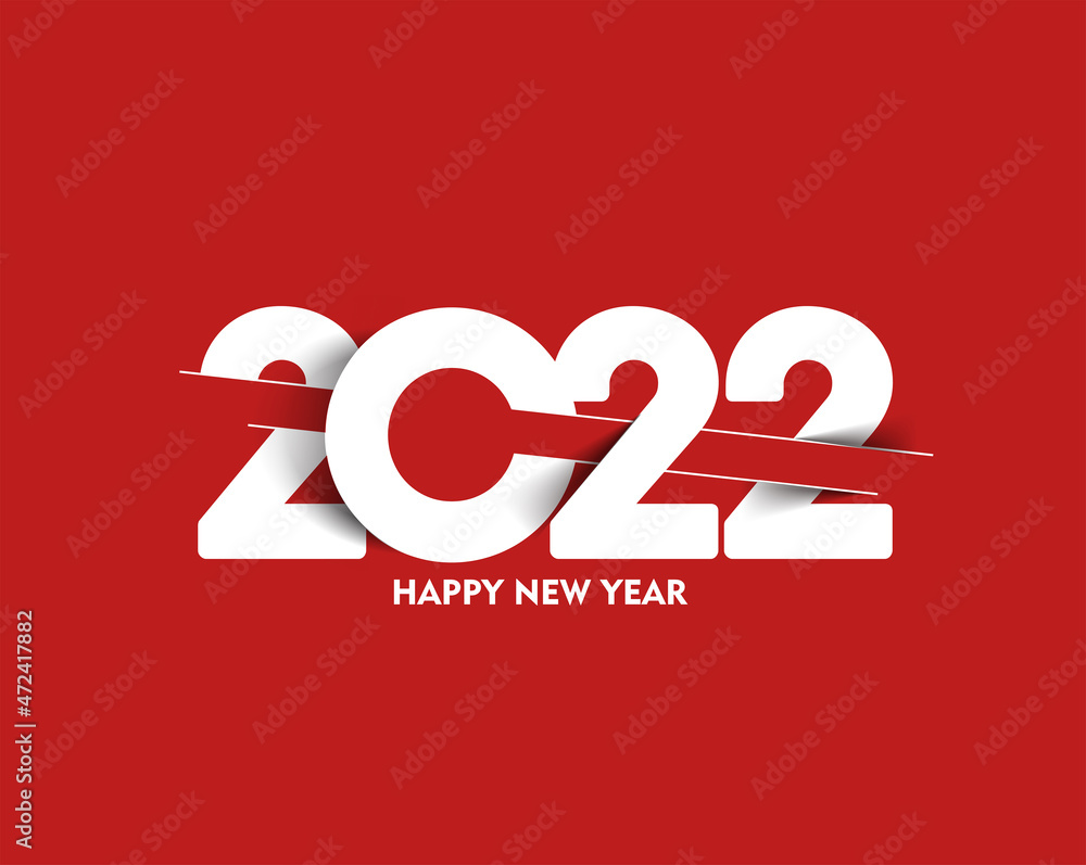 Happy New Year 2022 Text Typography Design Patter, Vector illustration. Happy New Year 2022 Text Typography Design Patter, Vector illustration.