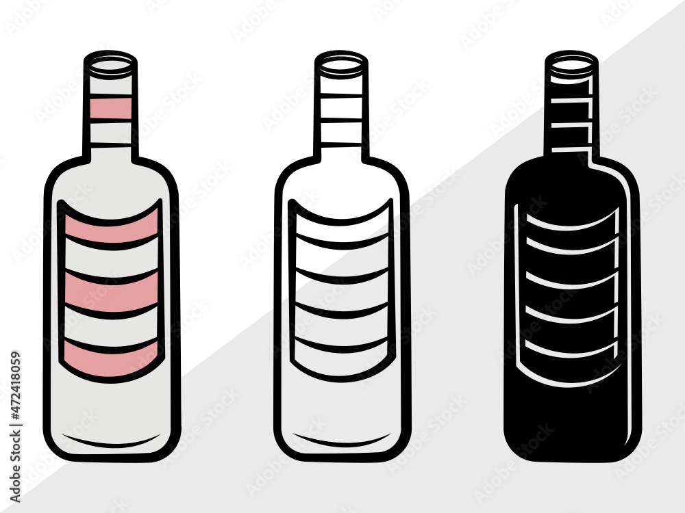 Drinks Bottle SVG Beer Bottle Svg Alcohol Bottle Svg Wine Bottle