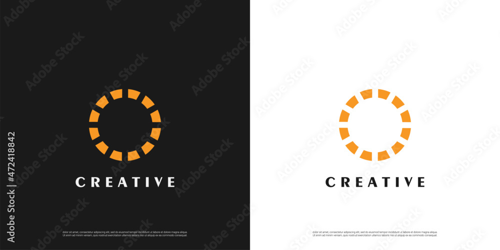 Fototapeta premium Letter O logo icon line design template elements 