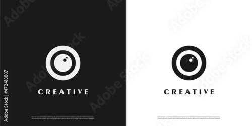 Letter O logo icon eye design template elements 