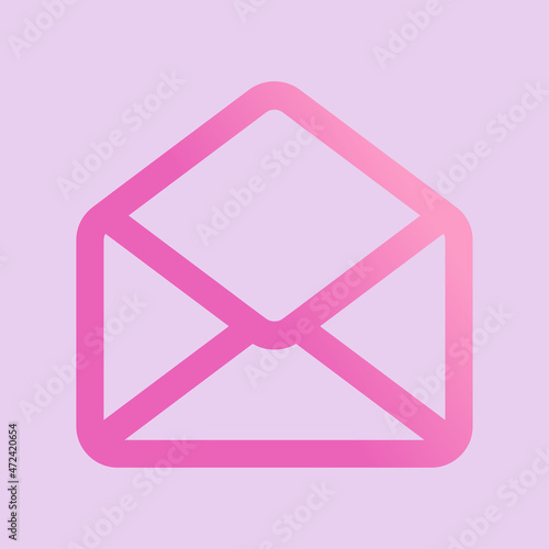 Mail Icon in Line Gradient for any Purposes. Perfect for Website, Mobile App, Presentation