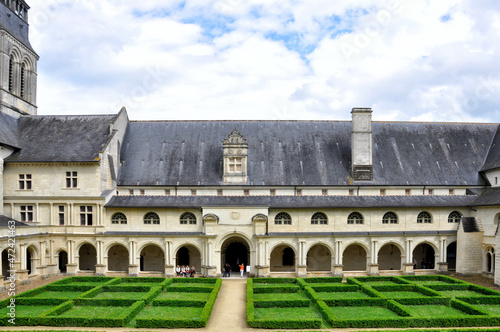 Located where the three regions of Poitou, Anjou and Touraine meet, the Royal Abbey of Fontevraud is one of the largest surviving monastic towns from the Middle Ages. France, Europe. photo