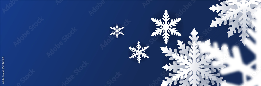 Beautiful Christmas winter banner with text space Beautiful Christmas winter banner with text space