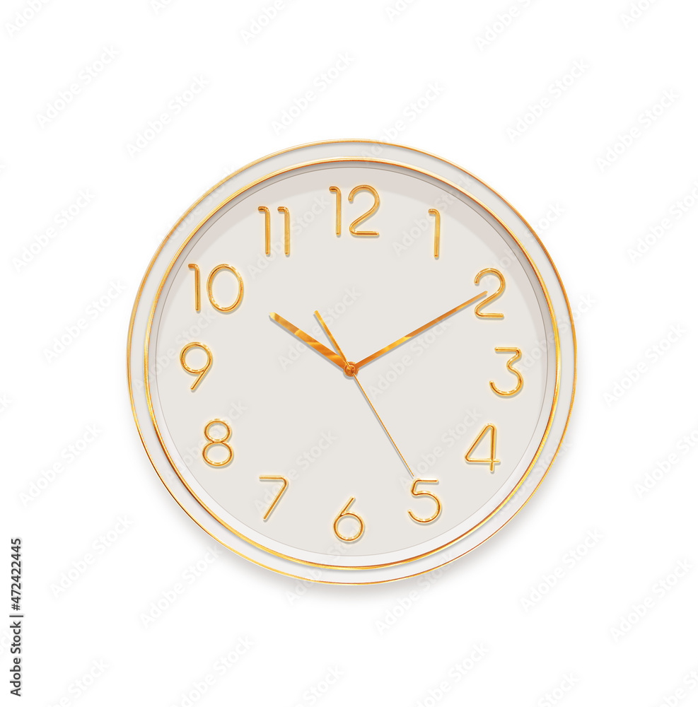 Modern wall clock isolated on white background Modern wall clock isolated on white background