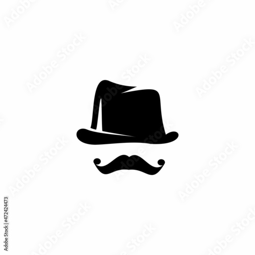gentleman logo vector on white background