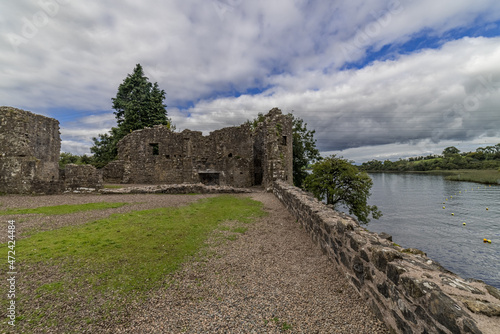 Portora Castle ruins, Lower Lough Erne, Enniskillen, County Fermanagh, Northern Ireland photo