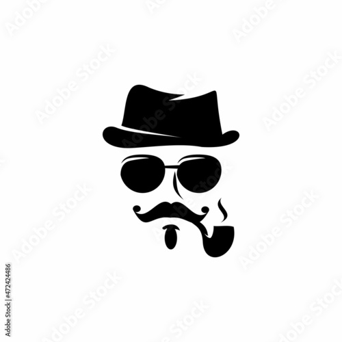 gentleman logo vector on white background