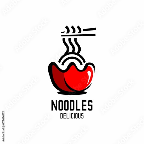 noodle restaurant logo vector, ramen logo