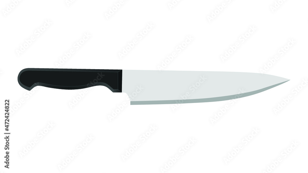 kitchen knife isolated on white background, Vector illustration, chef knife, Cutlery icon set kitchen knife isolated on white background, Vector illustration, chef knife, Cutlery icon set