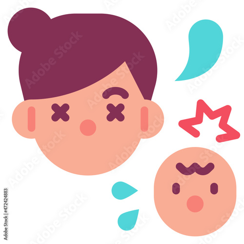 tired flat icon