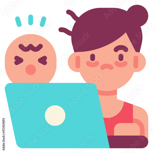 tired flat icon