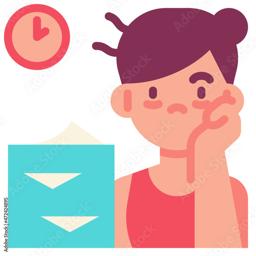 tired flat icon