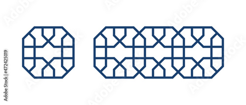 Template Islamic pattern for laser cutting or paper cut. Vector illustration.