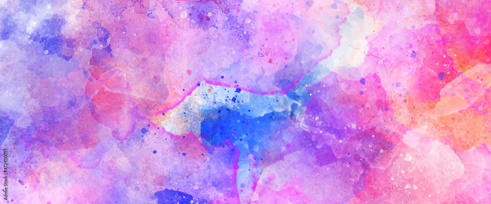 Abstract watercolor colorful painting for texture background. Splash acrylic colorful background. banner for wallpaper, Painted Illustration.