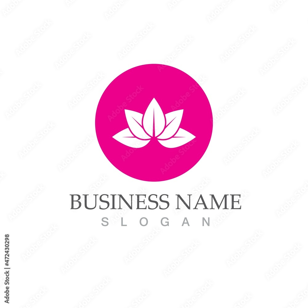 Fototapeta premium Beauty Vector lotus flowers design