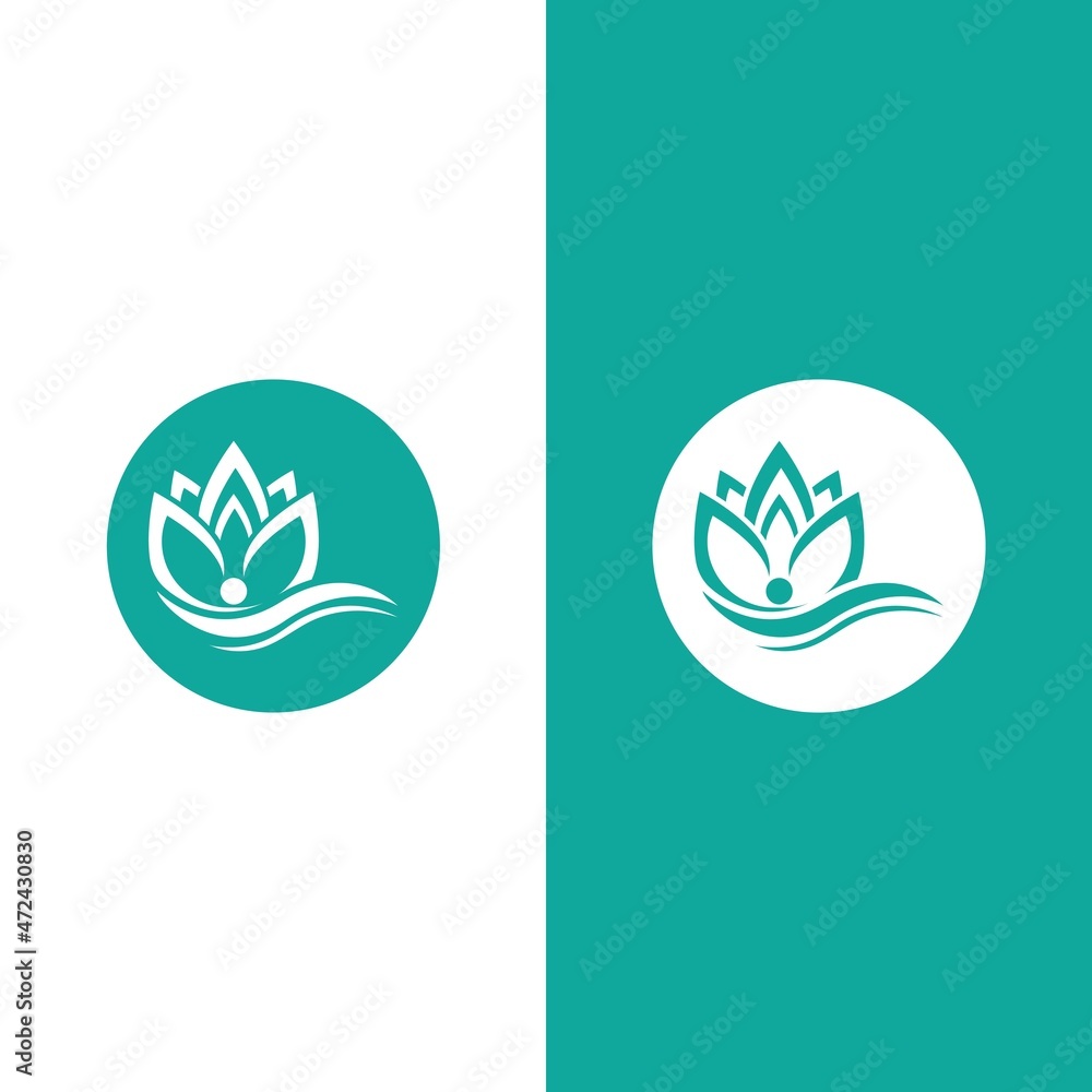 Fototapeta premium Beauty Vector lotus flowers design