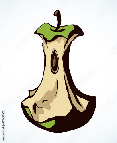 Stub from Apple. Vector drawing