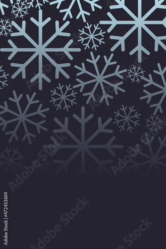 Illustration of the coming year 2022 from snowflakes on a blue background. Winter banner and layout  product packaging with snowflake  place for text. Snow abstract pattern. Christmas theme  new year