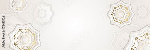 Islamic banner background design for Ramadan Kareem